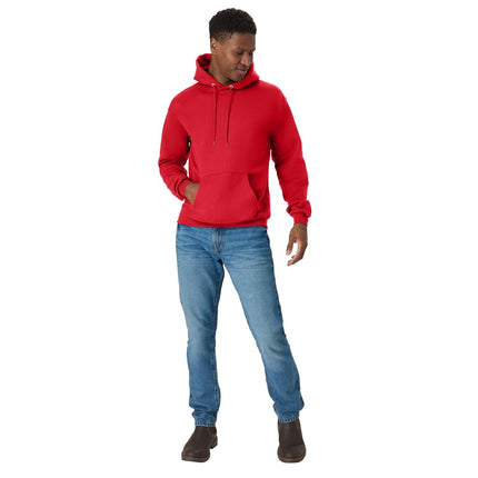 Hanes mens Ecosmart Hoodie, Midweight Fleece Sweatshirt, Pullover Hooded Sweatshirt for Men, Deep Red, M