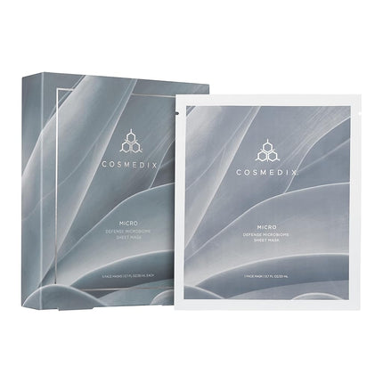CosMedix Micro Defense Microbiome Sheet Mask for Unisex 5 Pc Sheets