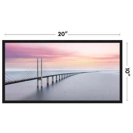 Americanflat 10x20 Picture Frame with Polished Plexiglass - Streamline Collection - Thin Border Picture Frame for Wall Display - Hanging Hardware Included - Black
