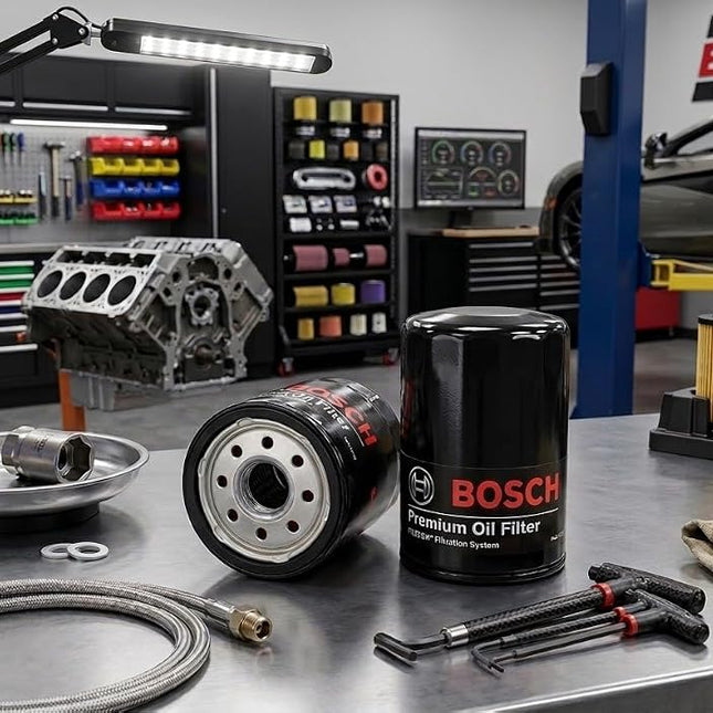 BOSCH 3300 Premium Oil Filter With FILTECH Filtration Technology - Compatible With Select Chevrolet, Ford, Honda, Infiniti, Kia, Mazda, Mercury, MG, Nissan + More