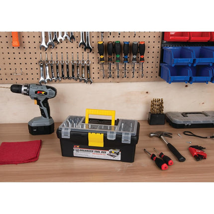 Performance Tool W54012 Plastic Tool Box with Organizer, 12.5"