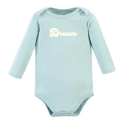 Hudson Baby Unisex Baby Cotton Long-Sleeve Bodysuits, Magical Rainbow 5-Pack, Newborn, Magical Rainbow 5-pack, Newborn