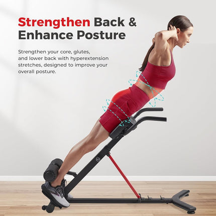 Sunny Health & Fitness Multi-Function Roman Chair Bench with Dip Station