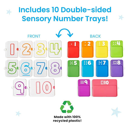 Learning Resources Sensory Number Trays, Educational Toys for 3+ Year Olds, Finger Tracing Board to Learn Maths, Number Tracing, Count from 1-10, Classroom Resources