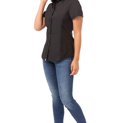 Chef Works Women's Universal Shirt, Black, XXL