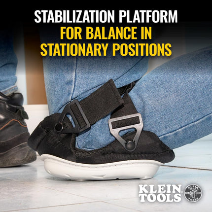 Klein Tools 60896 Knee Pad, Non-Marring, Gel-Like Padding, Semi-Round Stabilizing Knee Pads with Adjustable Straps for Construction and Flooring