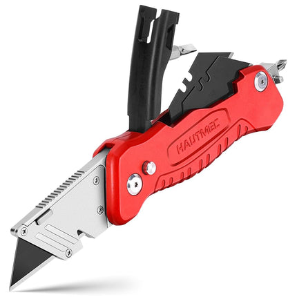 HAUTMEC Folding Utility Knife with Stronger Metal 