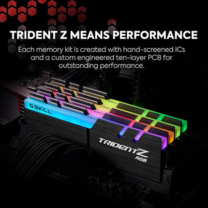 G.Skill TridentZ RGB Series 32GB (2x 16GB) DDR4 3200MHz DIMM CAS 16 F4-3200C16D-32GTZR