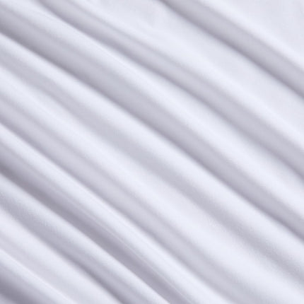 Flannel Fitted Sheet with Elastic & Corner Sheet Straps - Soft & Breathable Full Size, White