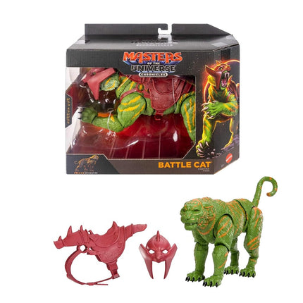 Masters of the Universe Chronicles Action Figure Battle Cat, 6.5 Inch 2026 Movie Accurate, Glass Eyes & Articulated Jaw, Tiger with Saddle & Armor