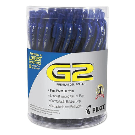 Pilot G2 Premium Retractable Gel Ink Pen, Refillable, Blue Ink, .7 mm, 36/Pack