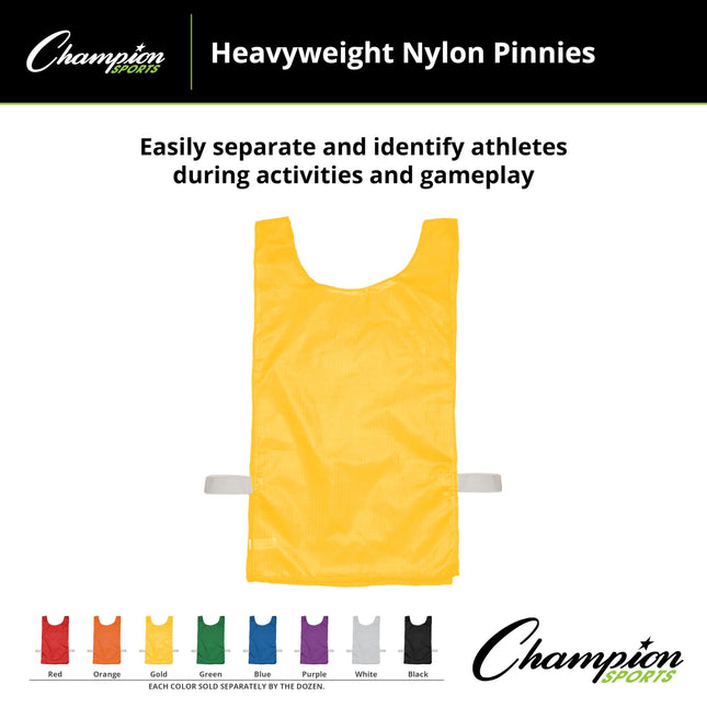 Pinnie en nylon lourd Champion Sports NP1GD Or