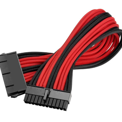Thermaltake TtMod Kit de câbles d'alimentation gainés ATX/EPS/PCI-E 8 broches/PCI-E 6 broches avec peignes, rouge/noir AC-033-CN1NAN-A1