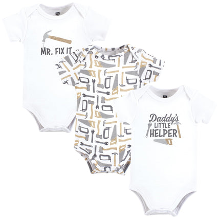 Hudson Baby Unisex Baby Cotton Bodysuits, Daddys H