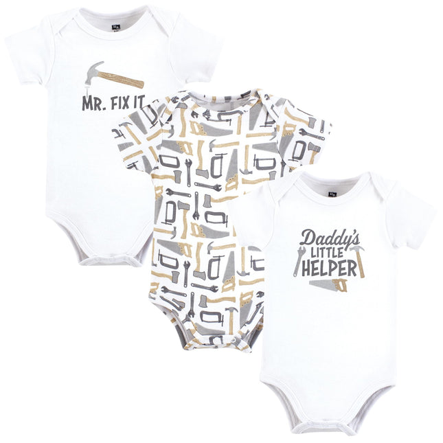 Hudson Baby Unisex Baby Cotton Bodysuits, Daddys H