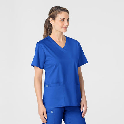 WonderWink 101XROYA3XL WonderWORK Women's V-Neck Top, Royal, Extended-3XL Size