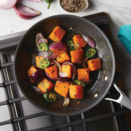 Circulon Radiance Hard Anodized Nonstick Fry Pan Set, Gray | Skillet Set for Everyday Cooking, 8.5 / 10 and 12.25 Inch | Even Heat Distribution and Easy Food Release Ergonomic Handles