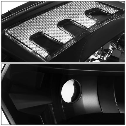 DNA Motoring HL-OH-DR09QUA-BK-CL1 Reemplazo de faros delanteros con carcasa negra, compatible con Ram 1500-5500 de 10-18, compatible con modelos de faros delanteros dobles o cuádruples