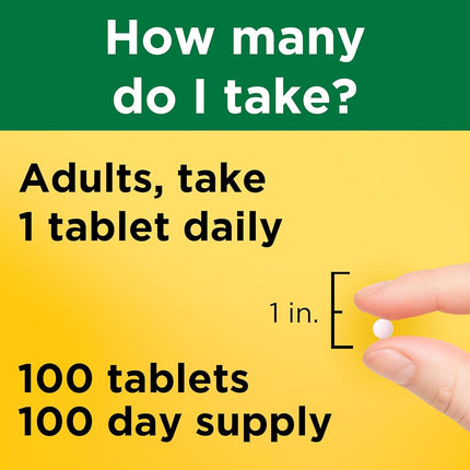 Nature Made Vitamin B6 100 mg Tablets, 100 Count for Metabolic Health† (Packaging May Vary)