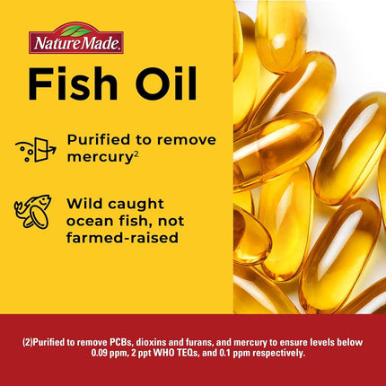 Nature Made Fish Oil Burp-Less 1200 mg 200 Liquid Softgels