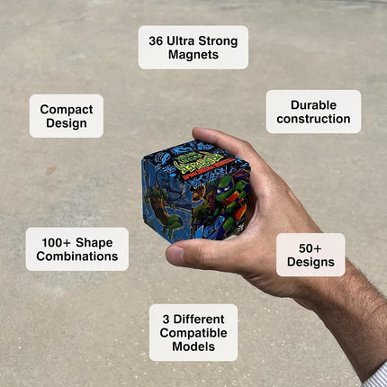 SHASHIBO Shape Shifting Box - Award-Winning, Patented Fidget Cube w/ 36 Rare Earth Magnets - Transforms Into Over 100 Shapes, Download Fun in Motion Toys Mobile App (Holographic - Cosmos)