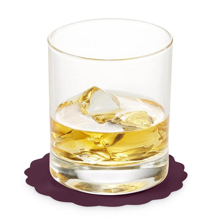 Disposable Plum Paper Coasters for Drinks, 3.5 Inch Round Coasters for Bar, Cocktail, Beverage, Wine Or Event, 500 Pack Bulk