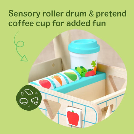 Melissa & Doug Wooden Shape Sorting Grocery Cart Push Toy and Puzzles | Shape Sorter | Wooden toy for Children | Developmental Toy for Toddlers | 0+ | Gift for Baby Boys or Baby Girls - FSC Certified
