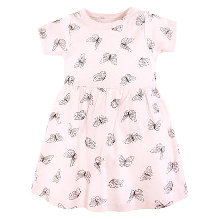 Robes en coton pour bébés filles Hudson Baby, motifs botaniques modernes, 12-18 mois