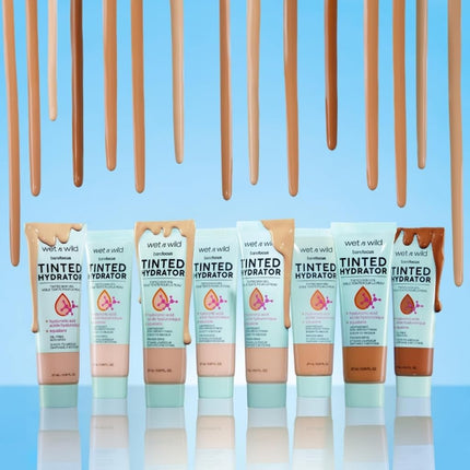 Wet n Wild, Bare Focus Tinted Hydrator, Tinted Face Cream Enriched with Hyaluronic Acid and Vegan Squalane for Radiant Skin, Light to Medium Coverage, Semi Matte Finish, Tanned Skin