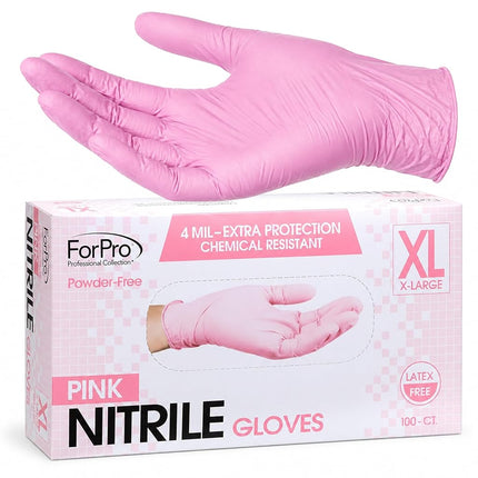 ForPro Disposable Nitrile Gloves, Chemical Resista