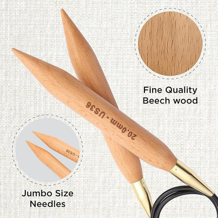KnitPro Jumbo Fixed Circular Needles 47" (120cm) | 20.00mm