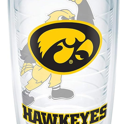 Tervis Made in USA Double Walled University of Iowa UI Hawkeyes Insulated Tumbler Cup Keeps Drinks Cold & Hot, 16oz, Tradition