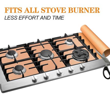 UBeesize 75inch roll Large Copper Oven Liners for Bottom of Oven BPA and PFOA Free,Thick Heavy Duty Non Stick Teflon Oven Mats for Electric, Gas, Toaster，Convection, Microwave Ovens and Grills