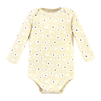 Bodysuits de manga larga de algodón unisex Hudson Baby, Cinnamon Hearts, Preemie, paquete de 5 Cinnamon Hearts, Preemie
