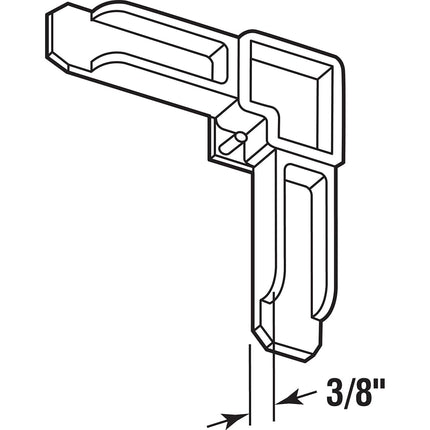 Prime-Line Products PL 7723 Screen Frame Corner, 3/8-Inch by 3/4-Inch, White Plastic,(Pack of 4)