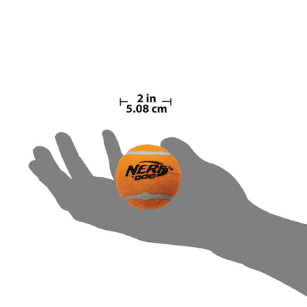 Nerf Dog 5-Piece Dog Toy Gift Set, Includes 13in Air Strike Launcher and 2in Squeak Tennis Ball 4-Pack, Nerf Tough Material, Multicolored