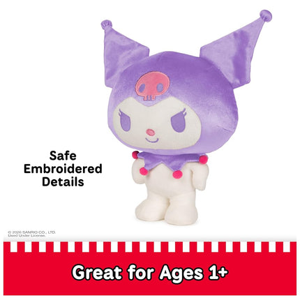 GUND Sanrio Hello Kitty Kuromi Plush, Premium Stuffed Animal for Ages 1 and Up, 9.5”, Purple/White