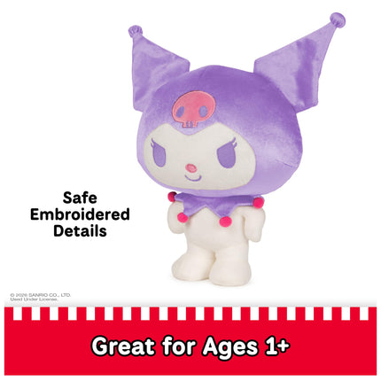 GUND Sanrio Hello Kitty Kuromi Plush, Premium Stuffed Animal for Ages 1 and Up, 9.5”, Purple/White