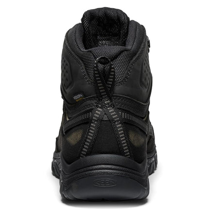 KEEN Men's Targhee 4 Mid Height Durable Comfortable Waterproof Hiking Boots, Black/Black, 10 UK