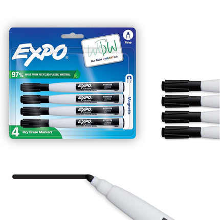 Expo Magnetic Dry Erase Markers with Eraser, Fine 