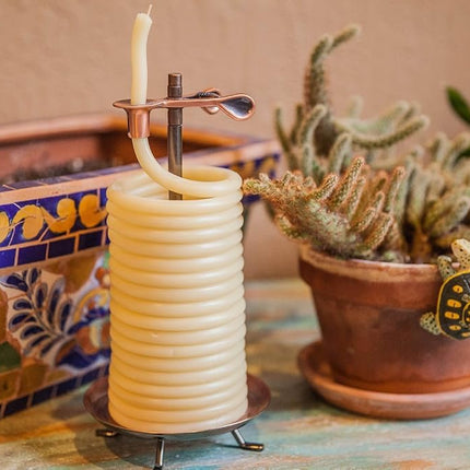 Candle by the Hour 80-Hour Vertical Candle, Eco-Friendly Natural Beeswax with Cotton Wick