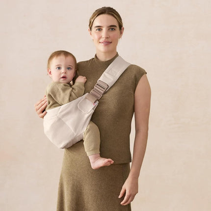 Ergobaby Upsie Hip Sling – Natural Beige Baby Carrier – Lightweight, Adjustable Sling for Toddlers – Breathable & Ergonomic Design