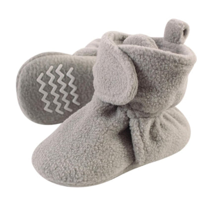 Hudson Baby Chaussons confortables en polaire pour bébé unisexe, lot d'accessoires d'hiver, gris neutre, 0-6 mois