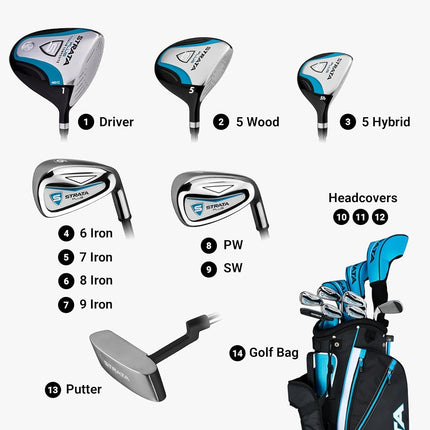 Strata Plus 14 Piece Packaged Golf Set, Women's, Right Hand