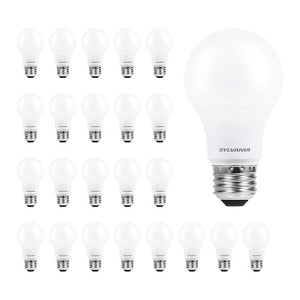 Sylvania ECO LED A19 Light Bulb, 60W Equivalent, Efficient 9W, 7 Year, 750 Lumens, Non-Dimmable, Frosted, 5000K Daylight, Pack of 24 (40987)