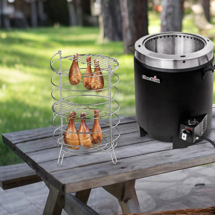 onlyfire Kit de accesorios para freír pavo - 2 rejillas para patas que se adaptan a Char Broil Big Easy - Cuelga hasta 12 muslos o alas de pollo