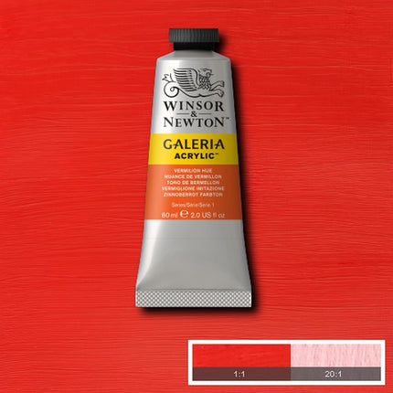Winsor & Newton SG Education GAL 2120682 Full Range of Galeria Acrylic, 60 mL Tube, Vermilion