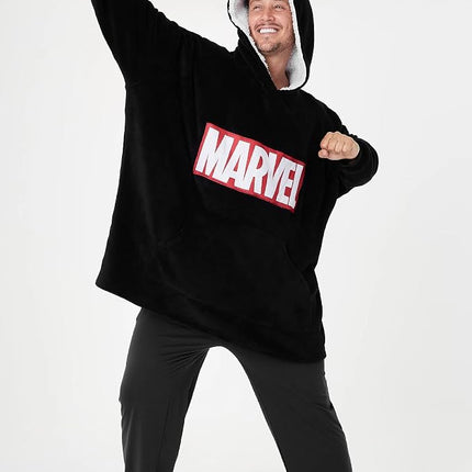 Get Trend Marvel Iron Man Hoodie Blanket for Men Teenagers Fleece Wearable Blanket Hulk Spiderman Avengers Warm Cosy Oversized Hoodie Fluffy Poncho Mens Gifts