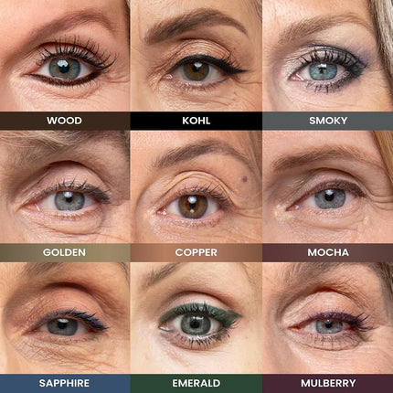 PRIME PROMETICS PrimeEyes Glide Eyeliner for Mature Women – Waterproof, Long-Stay and Mess-Proof – Gel Cream Texture, Discreet Sharpener and Effective Smudger (Mulberry)