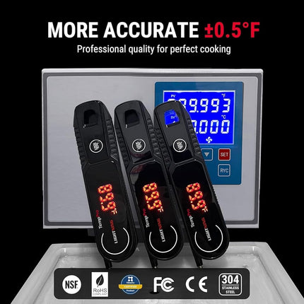 ThermoPro Lightning One-Second Instant Read Meat Thermometer, Calibratable Kitchen Food Thermometer with Ambidextrous Display, Waterproof Cooking Thermometer for Oil Deep Fry Smoker BBQ Grill
